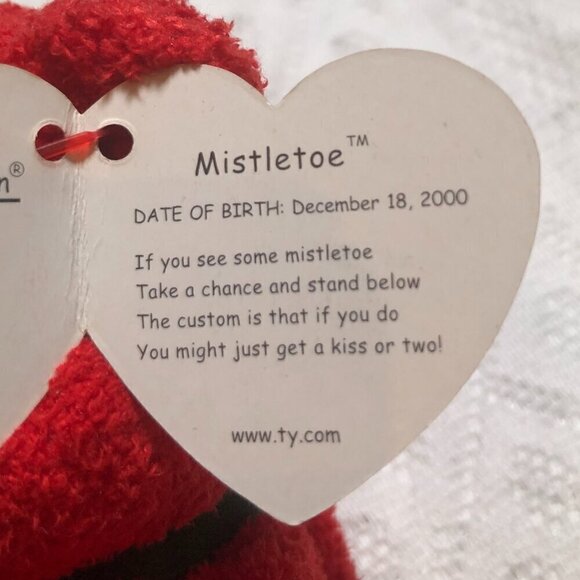 Ty Beanie Babies Mistletoe the Bear Vintage 2000 - Picture 7 of 7